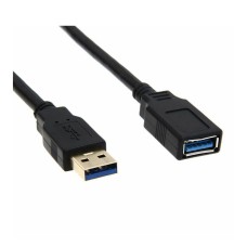 USB 3.0 Extension Cable A-Male to A-Female Data Cord 5Gbps Black - 1 Meter