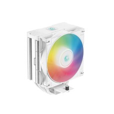 DeepCool AG400 Digital White Air Cooler, Single Tower, Real-Time CPU Status Screen, 4 Offset Copper Heat Pipes, All White Design