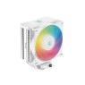 DeepCool AG400 Digital White Air Cooler, Single Tower, Real-Time CPU Status Screen, 4 Offset Copper Heat Pipes, All White Design