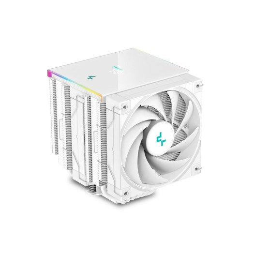 DeepCool AK620 DIGITAL WH Performance Air Cooler, Dual-Tower Layout, Real-Time CPU Status Screen, 6 Copper Heat Pipes, 260W Heat Dissipation, Twin 120mm FDB Fans, All White Design