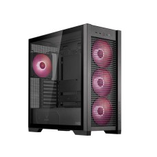 ASUS TUF Gaming GT302 ARGB ATX Mid-Tower Case Four 140 x 28 mm ARGB fans for high airflow and static pressure, interchangeable side panel, detachable top panel, hidden-connector motherboard support