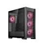 ASUS TUF Gaming GT302 ARGB ATX Mid-Tower Case Four 140 x 28 mm ARGB fans for high airflow and static pressure, interchangeable side panel, detachable top panel, hidden-connector motherboard support