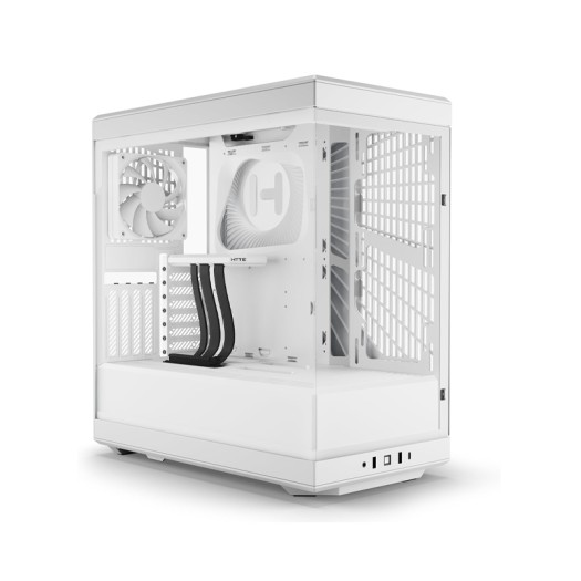 HYTE Y40 Modern Aesthetic Panoramic Tempered Glass Mid-Tower ATX Computer Gaming Case with PCIE 4.0 Riser Cable Included, Snow White (CS-HYTE-Y40-WW)