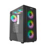 Twisted Minds 03 Apex Mid Tower ATX Gaming PC Case, Mesh Front Panel & Tempered Glass Side Panel,3* 120mm ARGB Fans, Fits up to 420mm Radiator, USB 3.0 USB Type-C +HD, Black | TM-GM-I-B