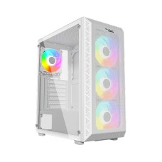 Twisted Minds 03 Apex Mid Tower ATX Gaming PC Case, Mesh Front Panel & Tempered Glass Side Panel,3* 120mm ARGB Fans, Fits up to 420mm Radiator, USB 3.0 USB Type-C +HD, White | TM-GM-I-W