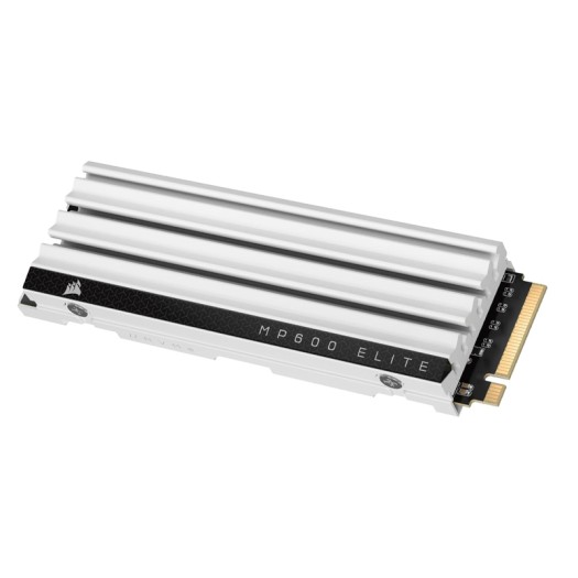 Corsair MP600 Elite 2TB M.2 PCIe Gen4 x4 NVMe SSD – Optimized for PS5 – Included Heatsink – M.2 2280 – Up to 7,000MB/sec Sequential Read – High-Density 3D TLC NAND – White