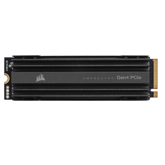 Corsair MP600 PRO 2TB M.2 NVMe PCIe x4 Gen4 SSD (Up to 7,000MB/sec Sequential Read & 6,550MB/sec Sequential Write Speeds, High-Speed Interface, 3D TLC NAND, Built-in Heatspreader) Black