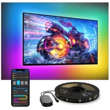 Govee TV LED Backlight, RGBIC TV Backlight for 55-65 inch TVs, Smart LED Lights for TV with Bluetooth and Wi-Fi Control, Works with Alexa & Google Assistant, Music Sync, 99+ Scene Modes, Adapter - ‎H6168