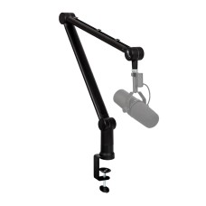 IXTECH Microphone Boom Arm with Desk Mount, 360° Rotatable, Adjustable and Foldable Scissor Mounting for Podcast, Video Gaming, Radio and Studio Audio, Sturdy and Universal  BLACK- Elegance Model - IX-MI01