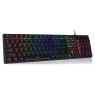 Redragon K589 Shrapnel RGB Backlit Low Profile Wired Mechanical Gaming Keyboard, 104 Keys, Anti-ghosting, Red Switches, USB 2.0, Black | Shrapnel K589RGB