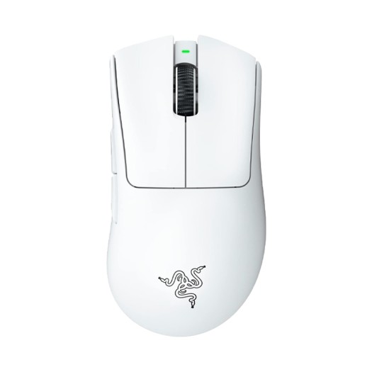 Razer DeathAdder V3 Pro Gaming Mouse: 64g Ultra Lightweight - Focus Pro 30K Optical Sensor - Fast Optical Switches Gen-3 - HyperSpeed Wireless - 5 Programmable Buttons - 90 Hr Battery - White