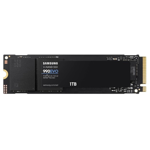 Samsung 990 EVO SSD 1TB, PCIe Gen 4x4, Gen 5x2 M.2 2280 NVMe Internal Solid State Drive, Speeds Up to 5,000MB/s, Upgrade Storage for PC Computer, Laptop, MZ-V9E1T0B/AM, Black