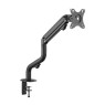  Twisted Minds Single Monitor Pipe Monitor Arm, 17" to 32" Screen Size, Up to 8KG Max Weight Capacity, Cable Management, Aluminum + Plastic + Steel Materials, Fine Texture Black | TM-71-C06