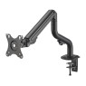  Twisted Minds Single Monitor Pipe Monitor Arm, 17" to 32" Screen Size, Up to 8KG Max Weight Capacity, Cable Management, Aluminum + Plastic + Steel Materials, Fine Texture Black | TM-71-C06