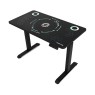 Green Lion RGB Gaming Table - Black, 110 x 59 x 75cm - RGB Light Controls