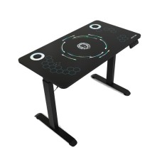 Green Lion RGB Gaming Table - Black, 110 x 59 x 75cm - RGB Light Controls
