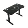 Green Lion RGB Gaming Table - Black, 110 x 59 x 75cm - RGB Light Controls