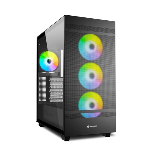 Sharkoon Rebel C50 RGB Black Mid Tower Metal PC Gaming Case