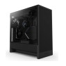 NZXT H5 Flow 2024 Edition Compact Mid-Tower ATX Airflow Case, Pre-Installed 2x F120Q, SGCC Steel, Dark Tinted Tempered Glass Materials, Easy Cable Management, Black | CC-H52FB-01