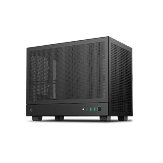 DeepCool CH160 BK Mini-ITX Computer Case, ABS+SPCC+Tempered Glass Materials, 3 Expansion Slots, x2USB3.0/Audio/1xGen2 Type-C Port, Black | R-CH160-BKNGI0-G-1