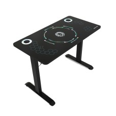 Green Lion RGB Gaming Table - Black, 110 x 59 x 75cm - RGB Light Controls