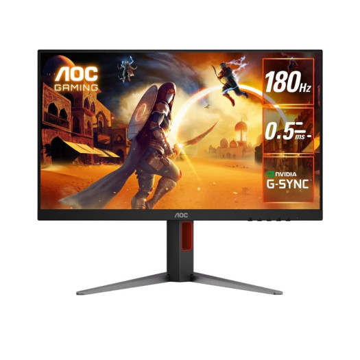 AOC Q27G4F 27" (68.5 CM) Frameless Ultra-Fast IPS Gaming Monitor, QHD 2560 X 1440, 180Hz, 0.5ms, HDMI 2.0, Display Port 1.4, MBR Sync, SNIPER SCOPE, SUPER COLOUR, G-Sync, Height Adjustable Stand, Tilt