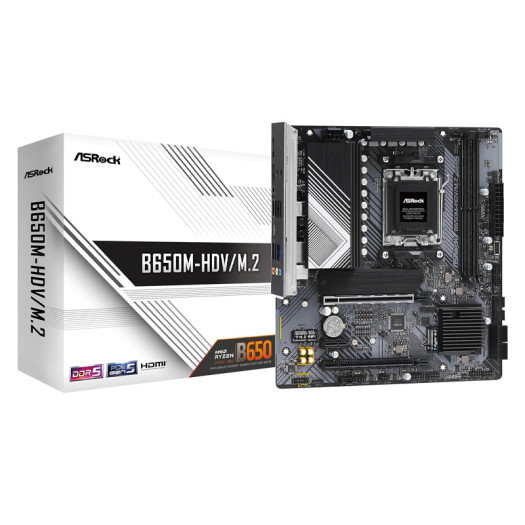 ASRock B650M-HDV/M.2 Socket AM5 Ryzen 7000 Micro ATX Motherboard