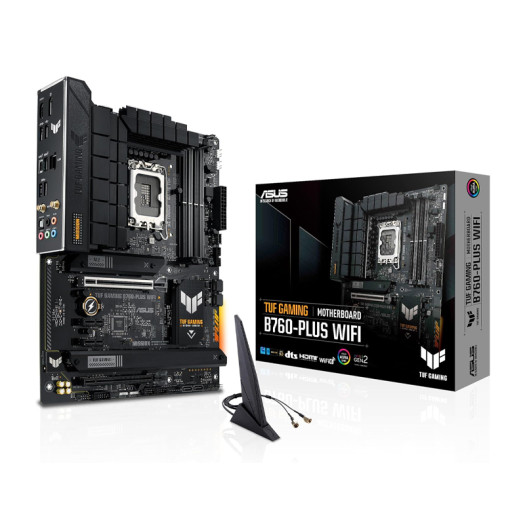 ASUS TUF GAMING B760-PLUS WIFI (13th and 12th Gen)LGA 1700 ATX motherboard with PCIe 5.0, 3xPCIe 4.0 M.2 slots,DDR5,2.5Gb LAN,USB 3.2 Gen 2x2 Type-C, front USB 3.2 Gen 2 Type-C, Thunderbolt 4, AEMP II