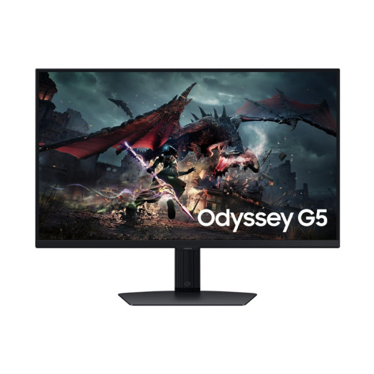 Samsung 32" Odyssey G5 G50D QHD 180Hz Gaming Monitor, 180Hz refresh rate & 1ms response time(GtG), QHD resolution & Fast IPS panel,VESA DisplayHDR 400, AMD FreeSync, Ergonomic Stand - LS32DG502EMXUE