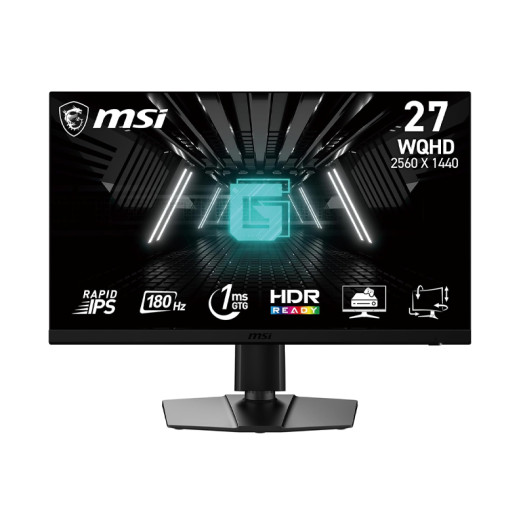 MSI G272QPF E2 27-inch 2560 x 1440 (QHD) Computer Monitor, 180Hz, Adaptive-Synch, HDMI, DisplayPort, VESA Mountable, Tilt, Height Adjustable, Speaker, 1ms, Black