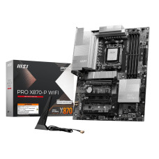 MSI PRO X870-P WiFi ProSeries Motherboard (AMD Ryzen 9000/8000/7000 Series Processors, AM5, DDR5, PCIe 5.0, M.2 Gen5, SATA 6Gb/s, USB 40Gbps, HDMI/DP, Wi-Fi 7, Bluetooth 5.4, 5Gbps LAN, ATX)