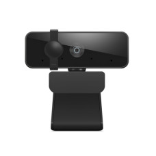 Lenovo Essential Full HD 1080P Webcam, Dual Microphone, No Driver 1.8m USB 2.0, Wide-Angle, Tilt-Control, 360-Degree Rotation, Black