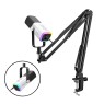 FIFINE Gaming XLR/USB Microphone Kit, Streaming Dynamic Mic Set for PC, Computer Mic for Vocal Podcast Recording Voiceover, with Headphones Jack, Gain Knob, Arm Stand-AmpliGame AM8T White