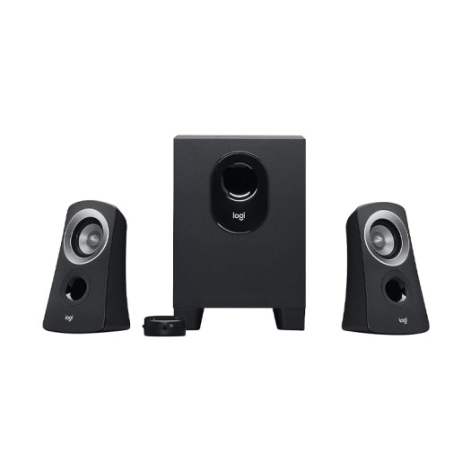 Logitech Z313 2.1 Multimedia Speaker System with Subwoofer, Full Range Audio, 50 Watts Peak Power, Strong Bass, 3.5mm Inputs, PC/PS4/Xbox/TV/Smartphone/Tablet/Music Player - Black