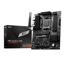 MSI PRO B650-S WiFi ProSeries Motherboard (Supports AMD Ryzen 7000 Series Processors, AM5, DDR5, PCIe 4.0, M.2 Slots, SATA 6Gb/s, USB 3.2 Gen 2, HDMI/DP, Wi-Fi 6E, 2.5Gbps LAN, ATX)