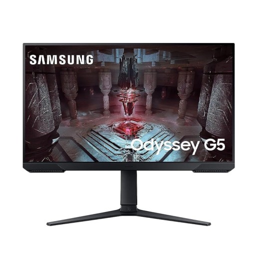 Samsung 27" Odyssey G5 CG510, QHD Flat Gaming Monitor, 165Hz Refresh Rate & 1ms Response Time, AMD FreeSync Premium - LS27CG510EMXUE