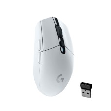 Logitech G305 LIGHTSPEED Wireless Gaming Mouse, Hero 12K Sensor, 12,000 DPI, Lightweight, 6 Programmable Buttons, 250h Battery Life, On-Board Memory, PC/Mac - White