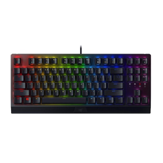 Razer BlackWidow V3 Tenkeyless TKL Mechanical Gaming Keyboard: Yellow Mechanical Switches - Linear & Silent - Chroma RGB Lighting - Compact Form Factor - Programmable Macros