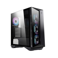 MSI MPG GUNGNIR 110R - Premium Mid-Tower Gaming PC Case - Tempered Glass Side Panel - 4 x ARGB 120mm Fans - Liquid Cooling Support up to 360mm Radiator - Two-Tone Design - Black