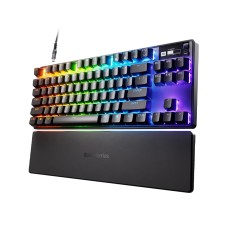 SteelSeries Apex Pro TKL 2023 Ed.- World's Fastest Mechanical Gaming Keyboard - Adjustable Actuation - Esports Tenkeyless - OLED Screen - RGB - PBT Keycaps - USB-C