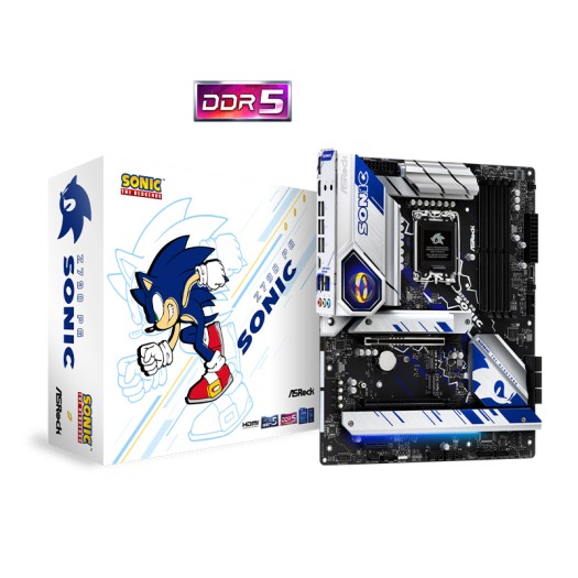 ASRock Z790 PG SONIC Intel LGA1700 ATX Mainboard , 4 slots DDR5, PCIE 5.0 x16, 5 M.2 slots, 2.5Gb Lan, 7.1 Nahimic Audio , Front USB3.2 Gen2X2 Type_C , 14+1+1 Power Phase