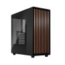 Fractal Design North TG ATX Mid Tower Gaming PC Case, Open Front with Walnut & Temp Glass Side Panel, Up to 360mm Radiator & 8x120mm Fans, USB Type-C/ 3.0, Charcoal Black TG Dark | FD-C-NOR1C-02