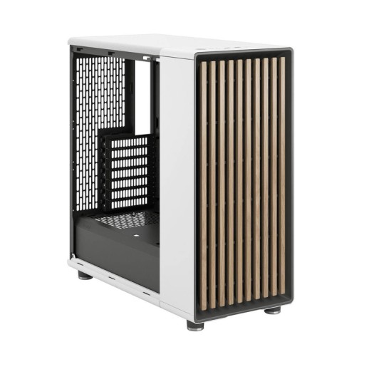 Fractal Design North Chalk White TG Clear Tint Gaming Case, Temp Glass Side Panel, Support Up to 360mm Radiator & 6x120mm Fans, 2 x 2.5/3.5" Drive Bays, USB-C 3.1 Gen 2, 2 x USB-A 3.1 | FD-C-NOR1C-04