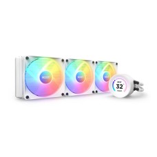 NZXT Kraken Elite RGB 360mm - RL-KR36E-W1 – RGB AIO CPU Liquid Cooler – Customizable LCD Display - 3 x F120RGB Core Fans Radiator Fans White LGA 1700 / AM5 Compatible