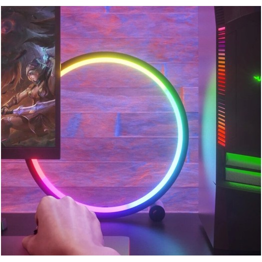 Smart LED Night Light RGB Desktop Atmosphere Desk Lamp Bluetooth APP Control Suitable for Game Room Bedroom Bedside Decoration