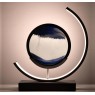Sands of Time Lamp, Minimalist Lamp for Desk Top with Built-in Lights and Moving Sand Art, Modern Quicksand Decor Lamp for Bedroom, Living Room, and More, Black Frame and Blue Sand