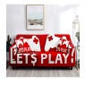 Game Sofa Cover let's play design red  for Gaming Boys Bedroom Playroom Washable Furniture Protector From Dust Stain - 2 Seater 145-185cm