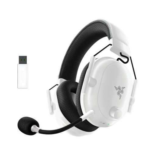 Razer BlackShark V2 Pro Wireless Gaming Headset 2023 Edition: Detachable Mic - Pro-Tuned FPS Profiles - 50mm Drivers - Noise-Isolating Earcups w/Ultra-Soft Memory Foam - 70 Hr Battery Life - White