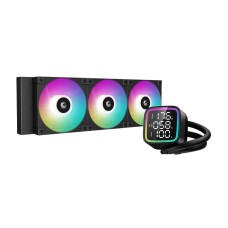 DeepCool LD360 Digital Optimized 360mm Liquid CPU Cooler with Multiline LED Digital Display, Real-Time CPU Status, 3x 120mm FD12 ARGB Fans, 2400 RPM Fan Speed, 72.04 CFM Airflow, Black | R-LD360-BKMSN-G-1