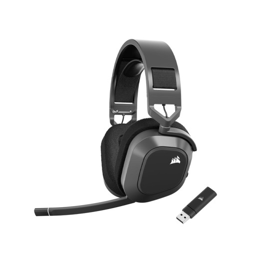 Corsair HS80 MAX Wireless Multiplatform Gaming Headset with Bluetooth - Dolby Atmos - Broadcast Quality Microphone - iCUE Compatible - PC, Mac, PS5, PS4, Mobile - Steel Gray, One Size